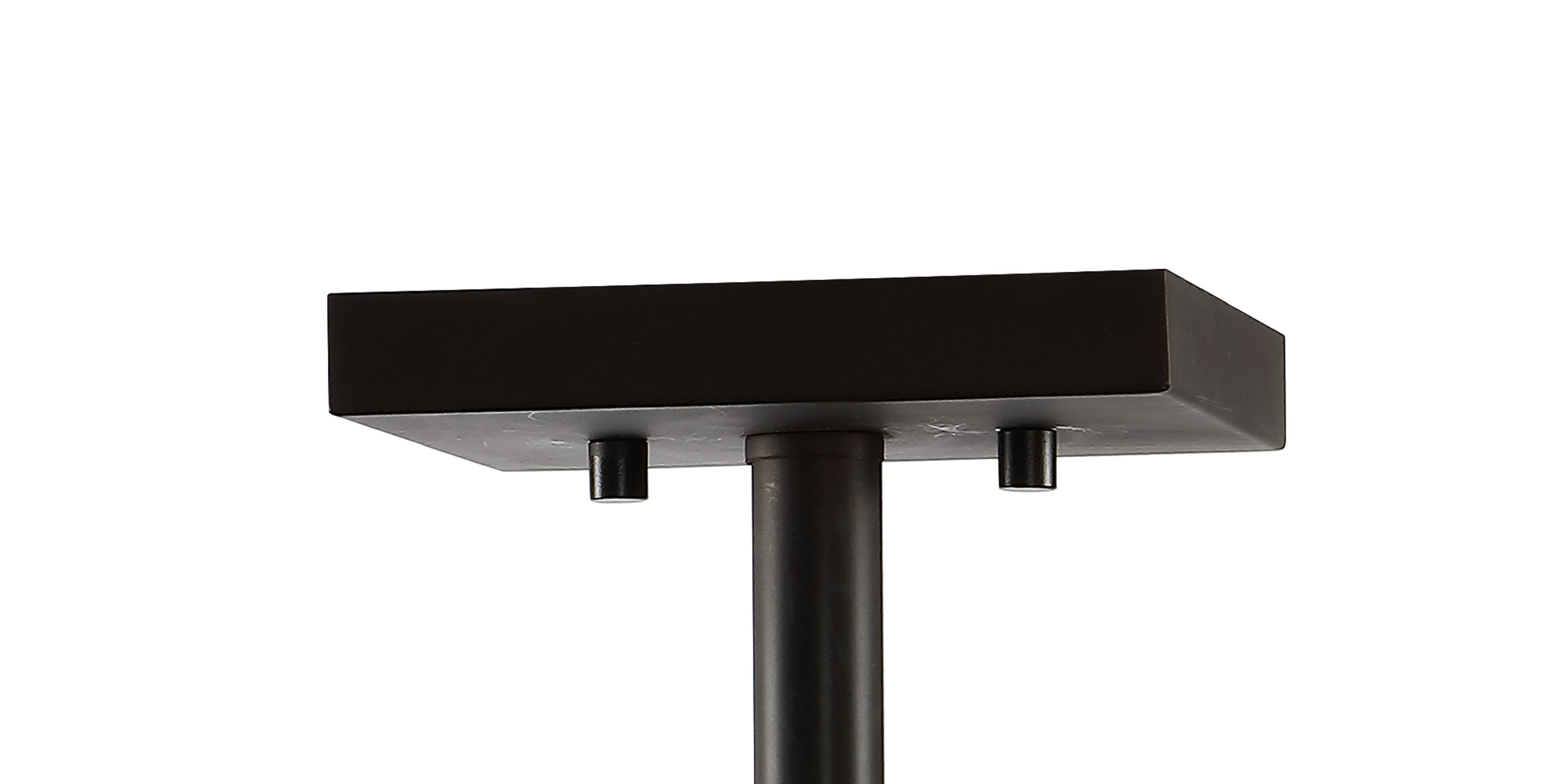 Alt View 4. Jonathan Y - Paysan 13" 4-Light Iron/Seeded Glass Rustic Farmhouse LED Flush Mount, Oil Rubbed Bronze - Oil Rubbed Bronze.