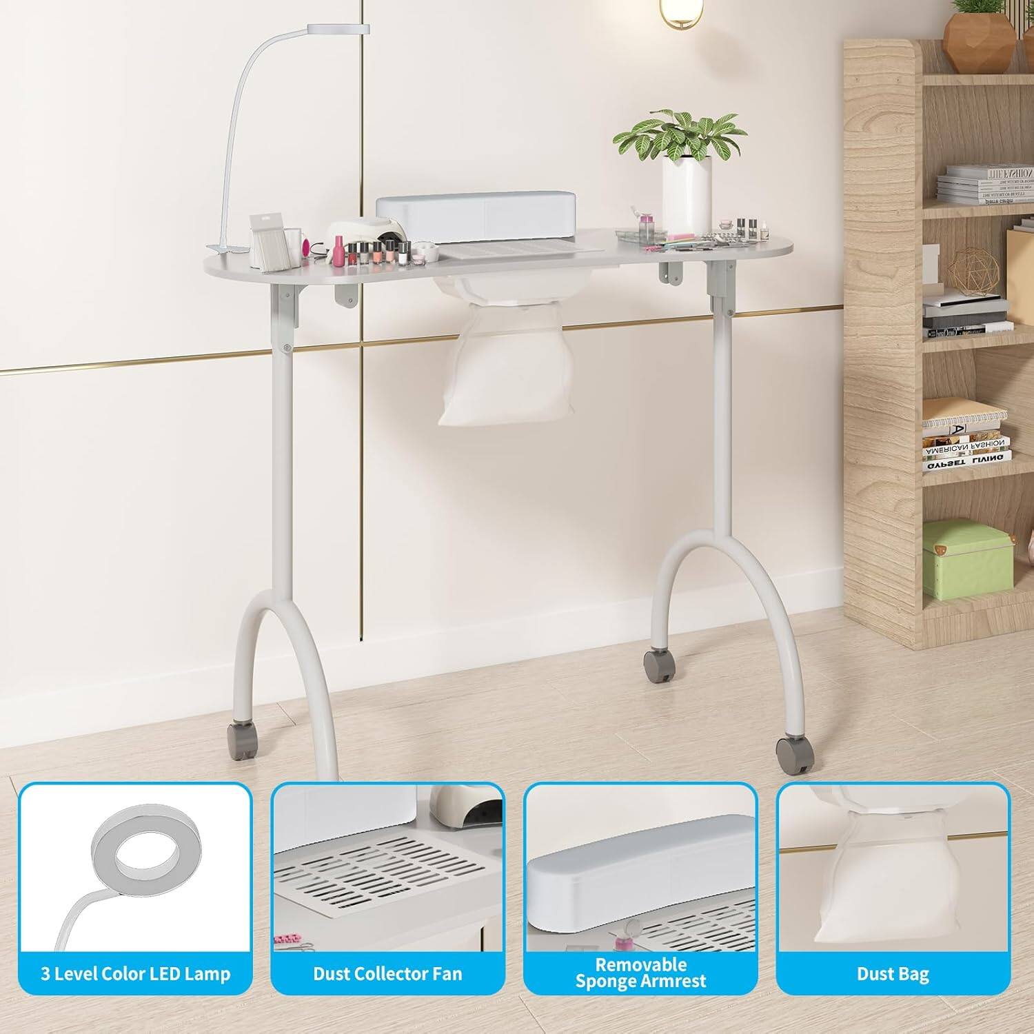 MRM AO A TRUT LTIRR - PAITO DADDEL 32 3

- 3 Level Color LED Lamp
- Dust Collector Fan
- Removable Sponge Armrest
- Dust Bag