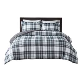Gracie Mills - Victor 3M Scotchgard Down Alternative All Season Comforter Set - Black/White