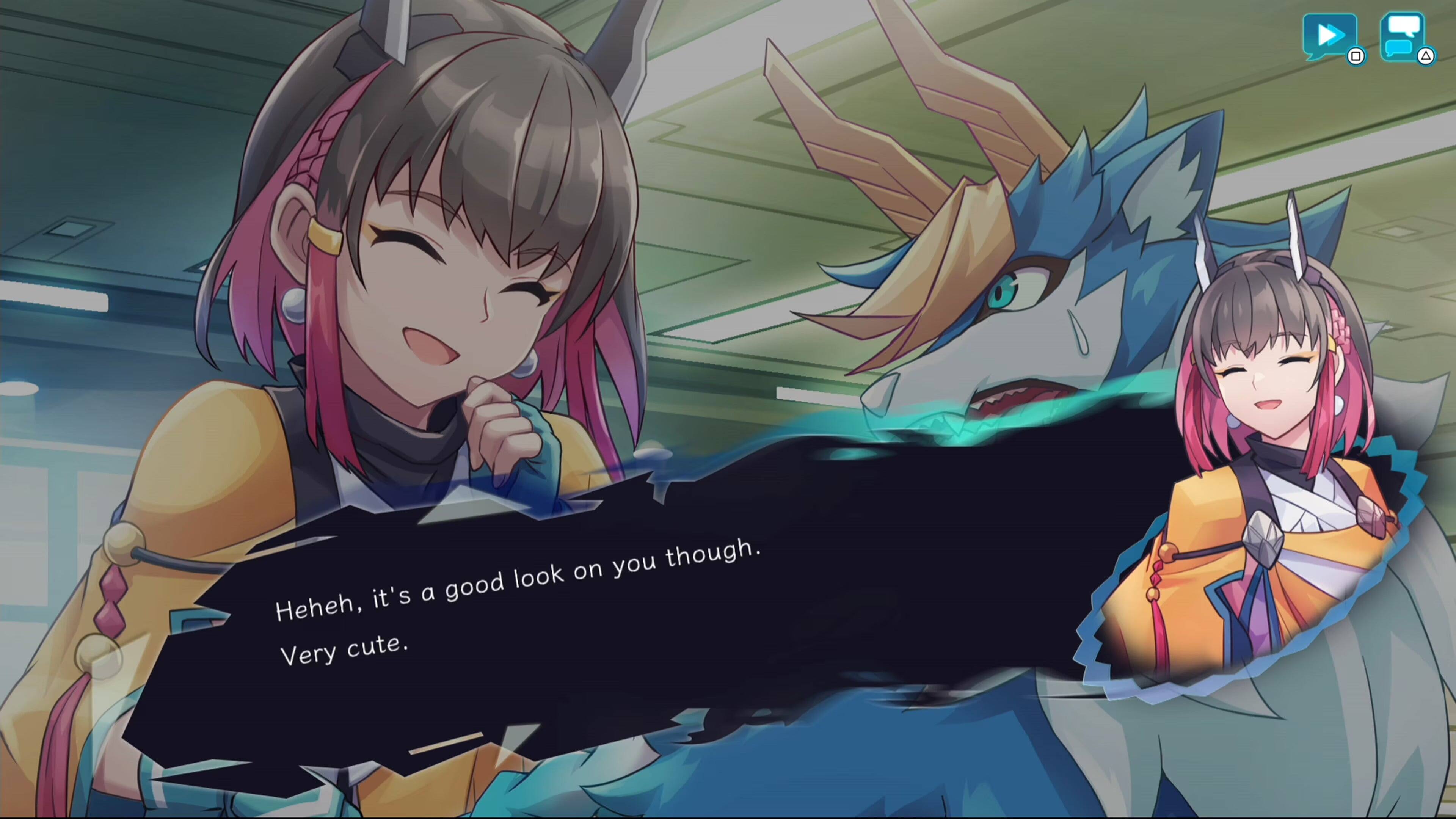 Heheh, it's a good look on you though. Very cute.