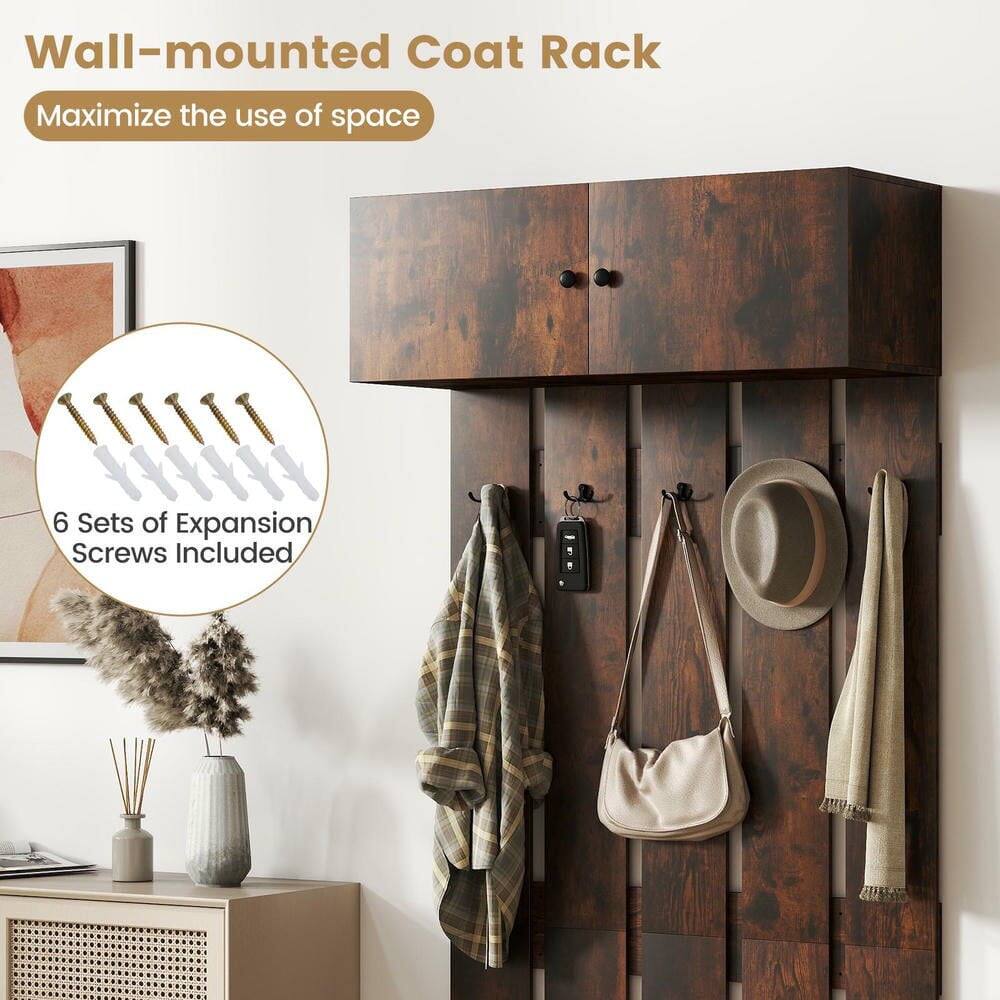 Wall-mounted Coat Rack  
Maximize the use of space  

6 Sets of Expansion Screws Included