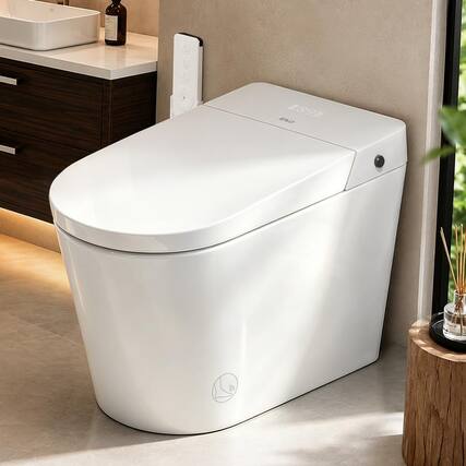 Front. EPLO - G20PRO Smart Toilet Bidet,1000g MaP Power Flush,ADA Height,Tank&Pump - White.