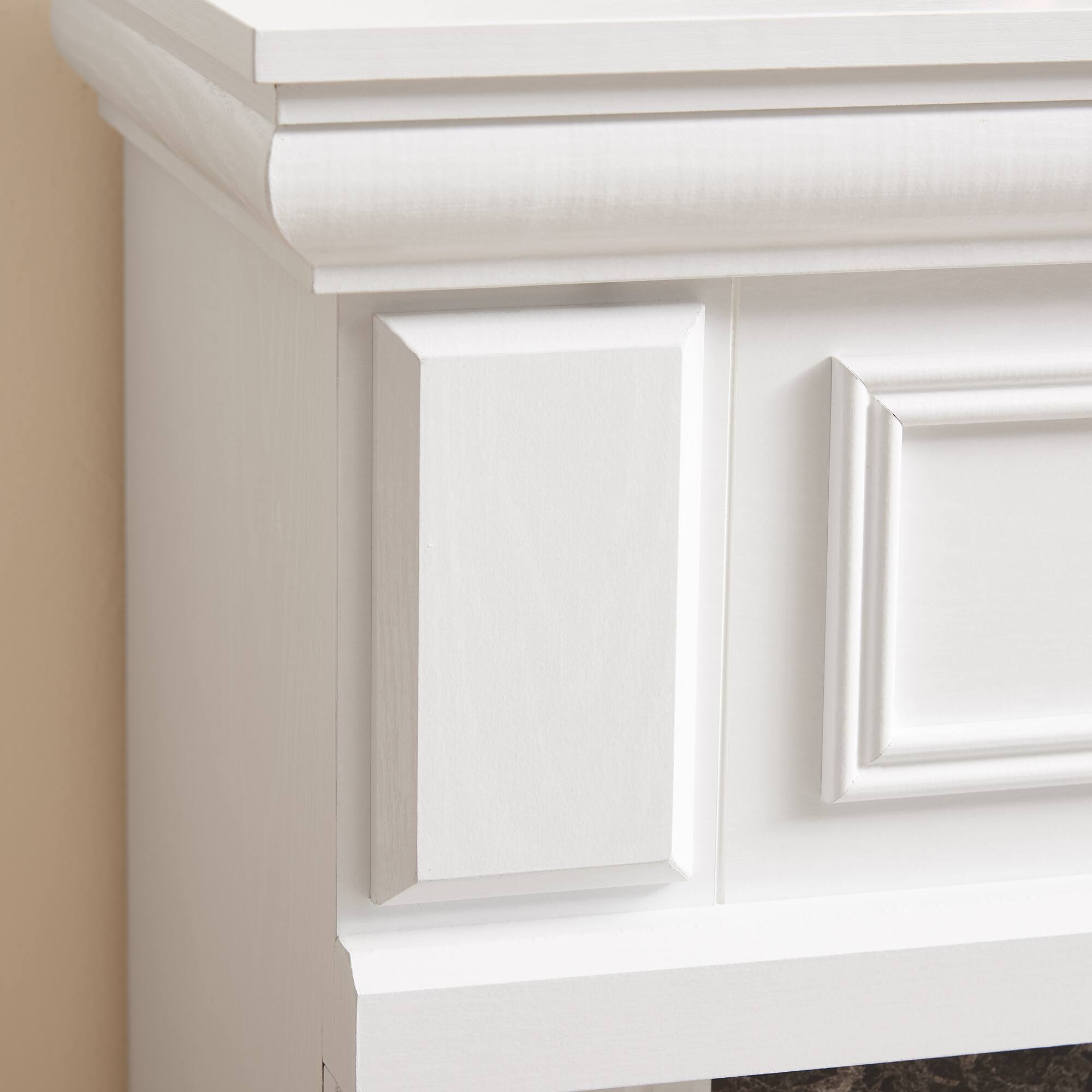 Alt View 6. Boyel Living - 41.34-in White Electric Fireplace Mantel with 23-in Insert Remote Control and Adjustable Flame Model BL-WD-00045 - White.