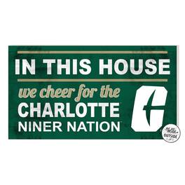Jardine - Charlotte 49ers 11'' x 20'' Indoor/Outdoor In This House Sign - Green