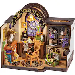 Rolife - DG166 DIY Miniature House - The Magic Study - Black