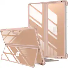 Front. Fintie - Hard Case for 13 inch Microsoft Surface Pro 12th (2026)/11th/10/9, Shockproof Folio Rugged Cover with Clear Back Shell - Dune.