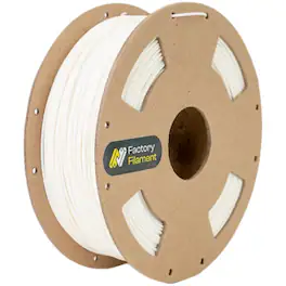 Factory Filament - 1.75mm PLA 3D Printer Filament, 1 KG Spool, Dimensional Accuracy +/- 0.02 mm, 3D Printing Filament - White
