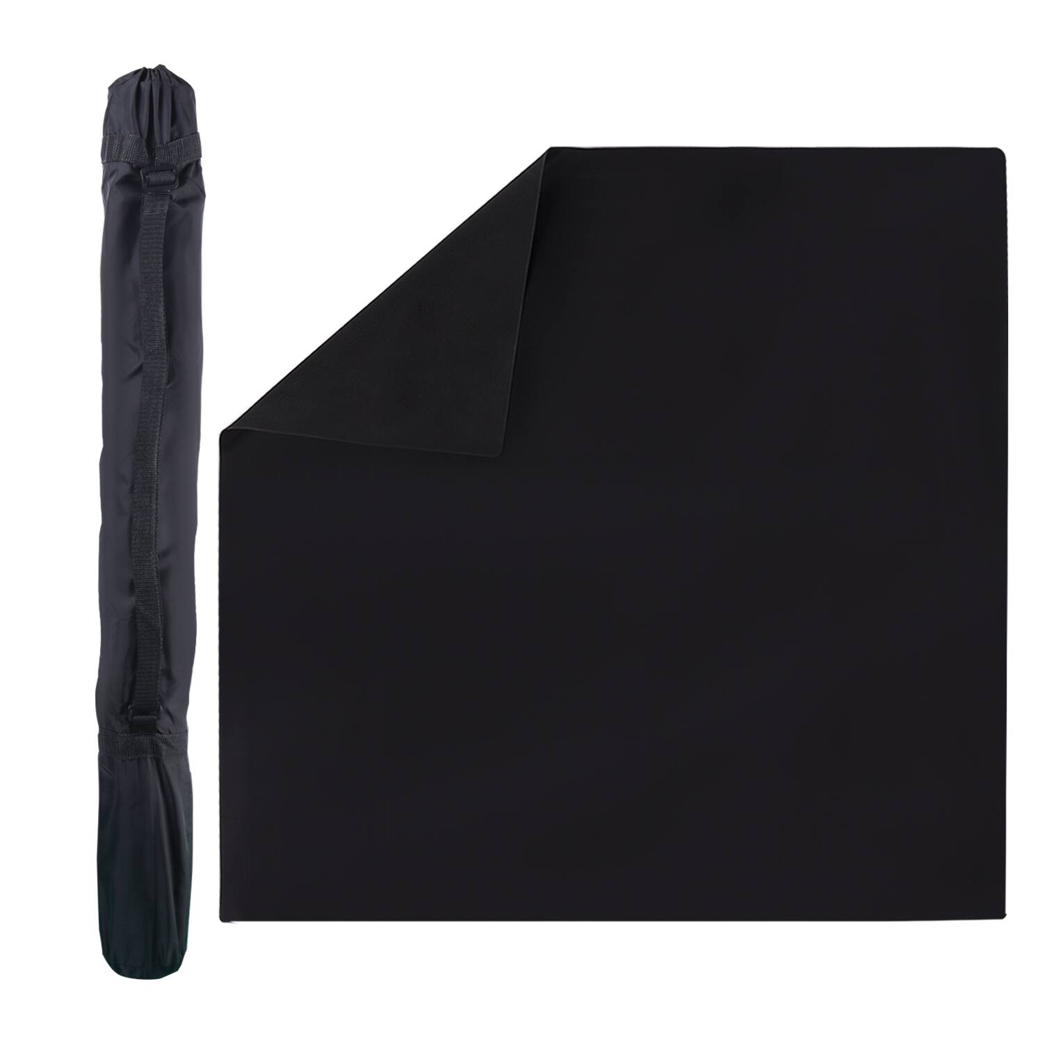 GSE Games & Sports Expert - 32"x32" Rubber Anti-Slip Playmat with Carrying Bag for Mahjong, Dominoes, Board Game - Green - Black