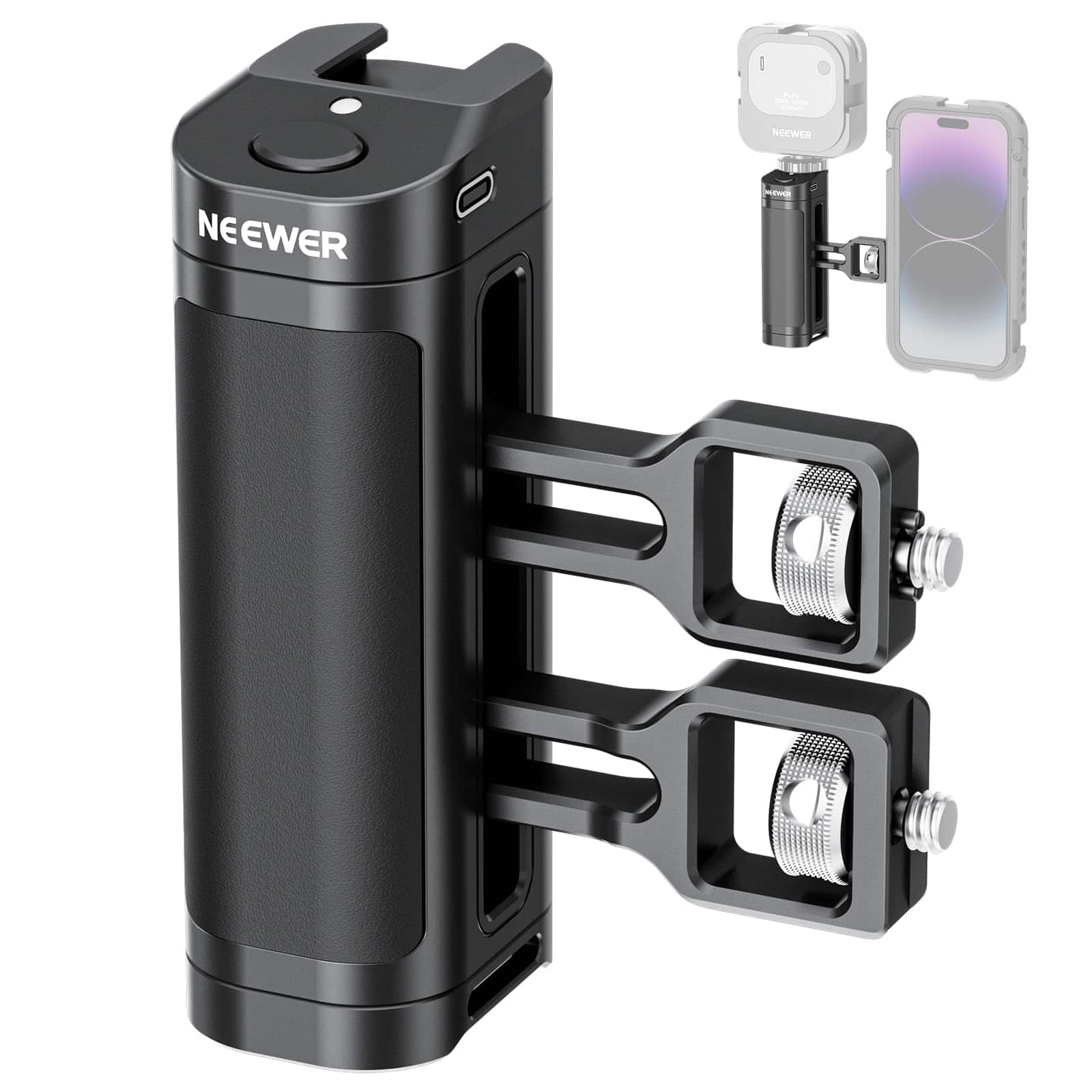 Neewer - SmallRig Phone Cage Wireless Shutter Side Handle - Black