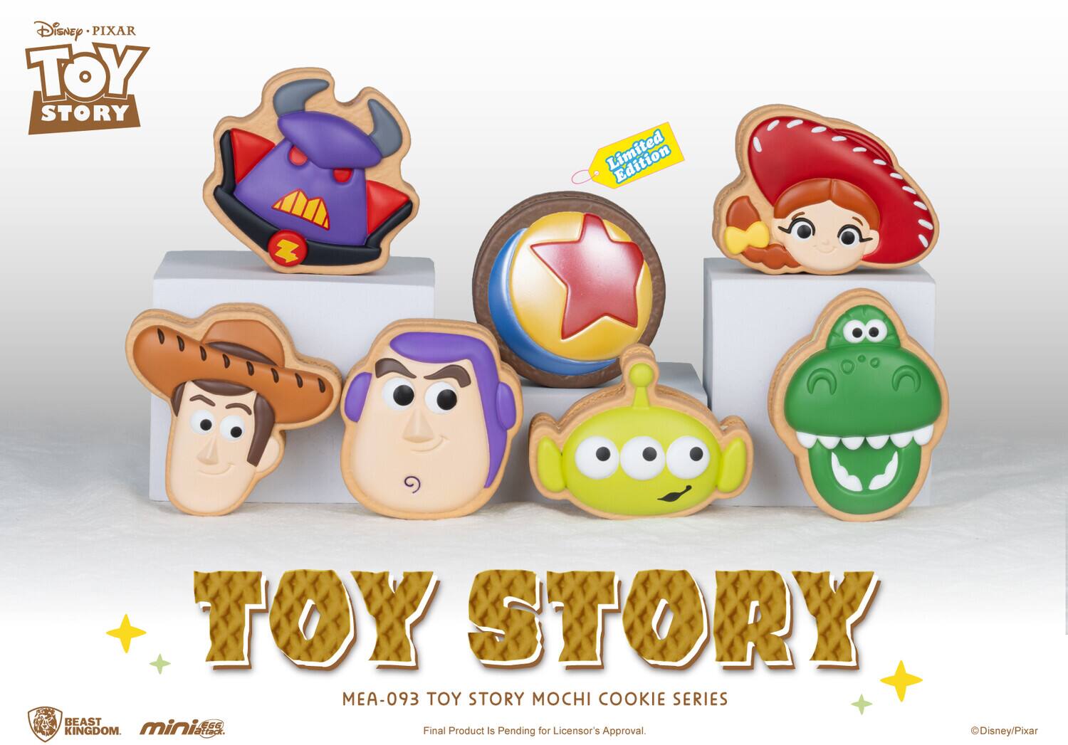 Disney PIXAR TOY STORY Limited Edition MEA-093 TOY STORY MOCHI COOKIE SERIES BEAST KINGDOM.  
Final Product Is Pending for Licensor's Approval Disney/Pixar