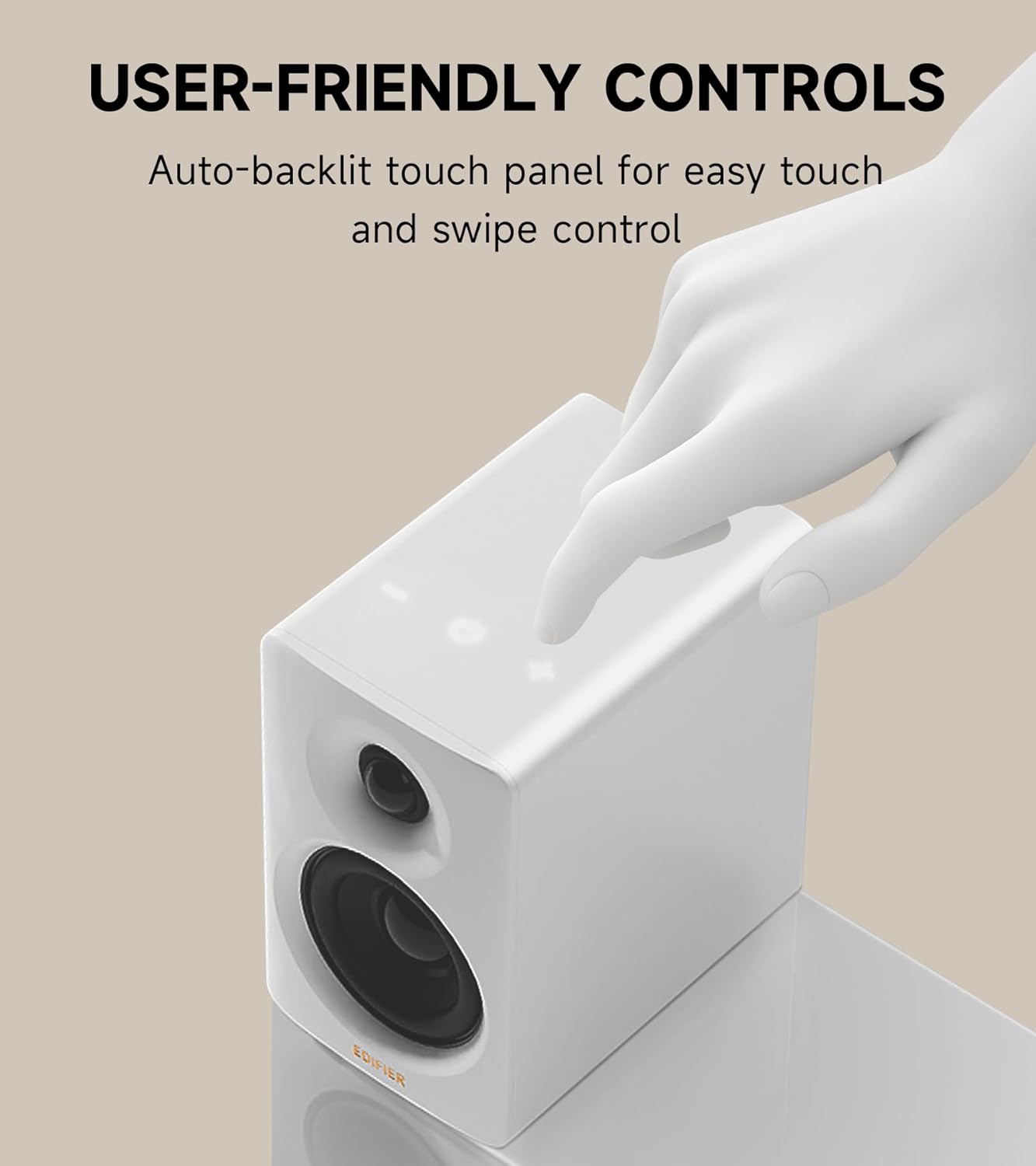 USER-FRIENDLY CONTROLS

Auto-backlit touch panel for easy touch and swipe control