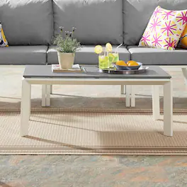 Riverside Aluminum Outdoor Patio Coffee Table by Modway - White