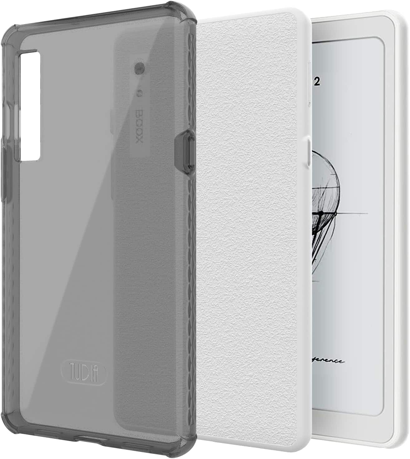 TUDIA - SKN Clear Designed for Onyx Boox Palma 2 Case Back Cover DO NOT FIT Palma 2 PRO - Black