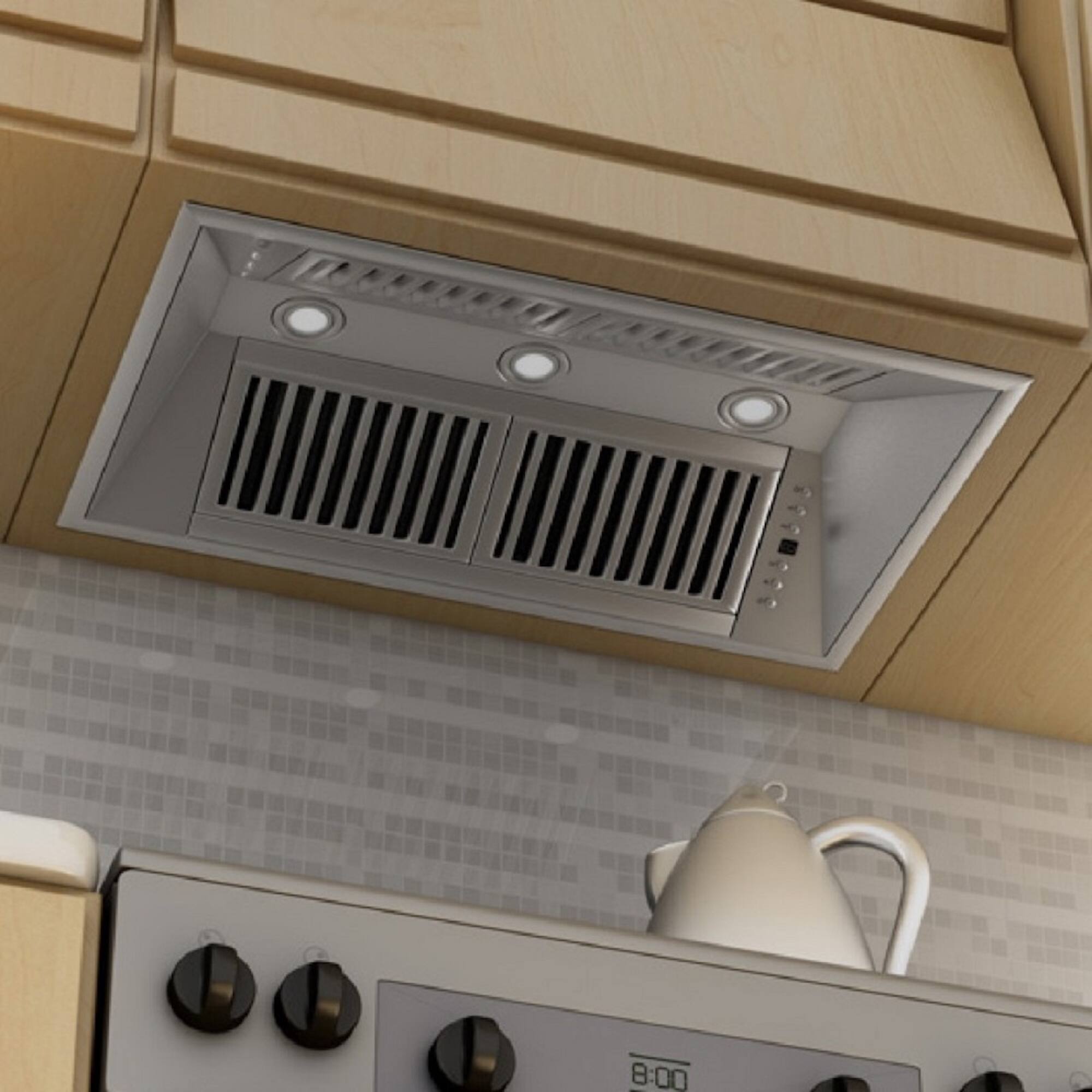Back. ZLINE - 34" Externally Vented Range Hood - Brushed Stainless Steel.