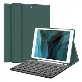 Kitcheniva - Folio Stand Back Cover For iPad 9th Gen (2021) 10.2 Inch Case Only - Midnight Green