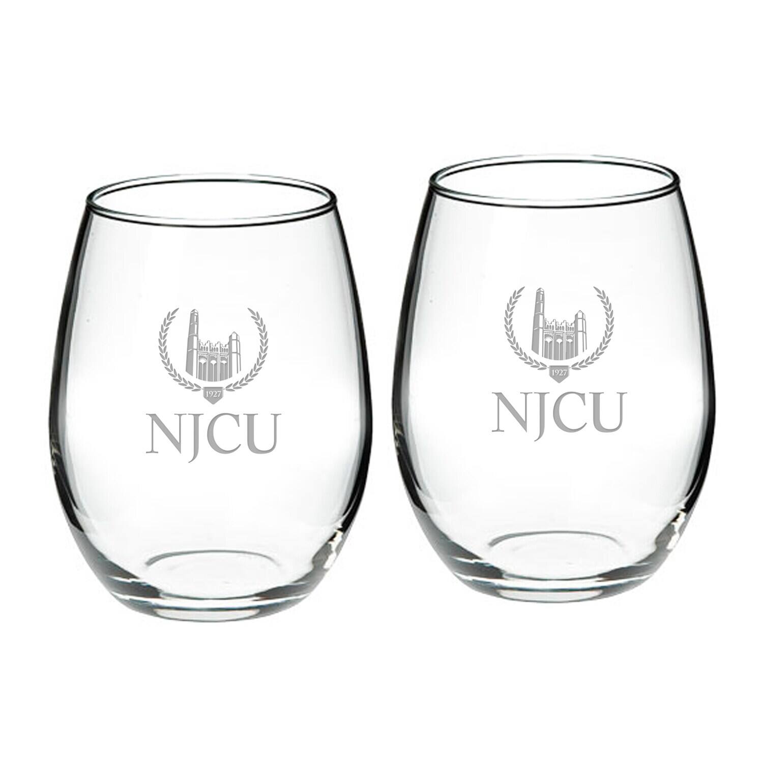 Photos - Glass Jersey Jardine - New City Gothic Knights 21oz. Two-Piece Stemless Wine Set - Multicolor 200059869