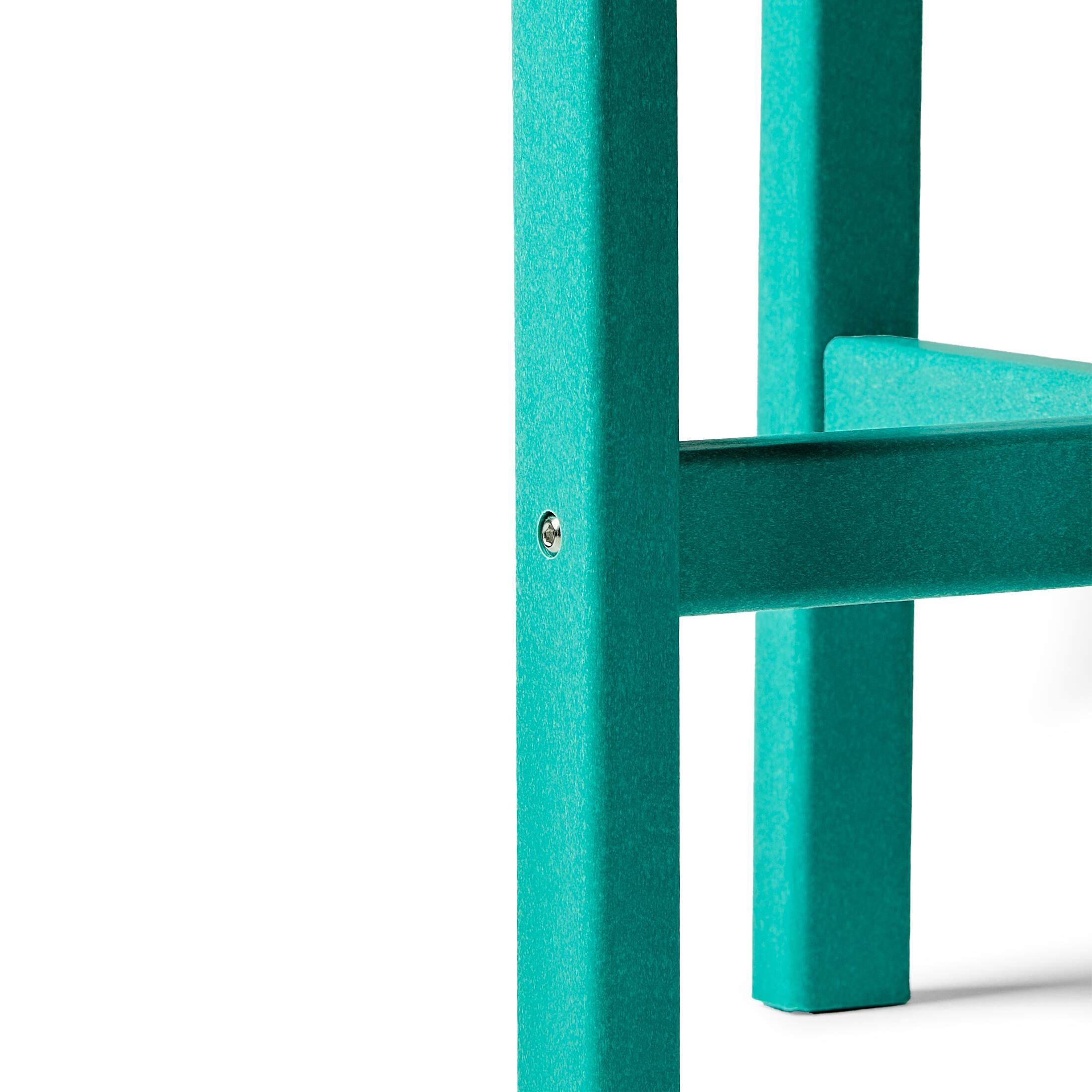 Alt View 6. WestinTrends - WestinTrends Dylan Adirondack Round Outdoor Side Table - Turquoise.