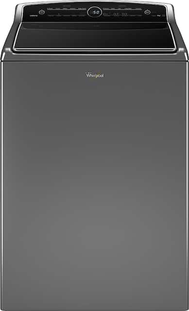 Whirlpool 5 3 Cu Ft 26 Cycle High Efficiency Top Load Washer With Steam And Colorlast Chrome Shadow Wtw8500dc Best Buy