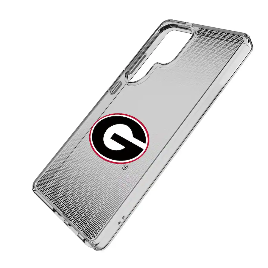 Case Key Logo Keyscaper NCAA Georgia Bulldogs Linen Logo Galaxy Clear Case S25 Plus ...