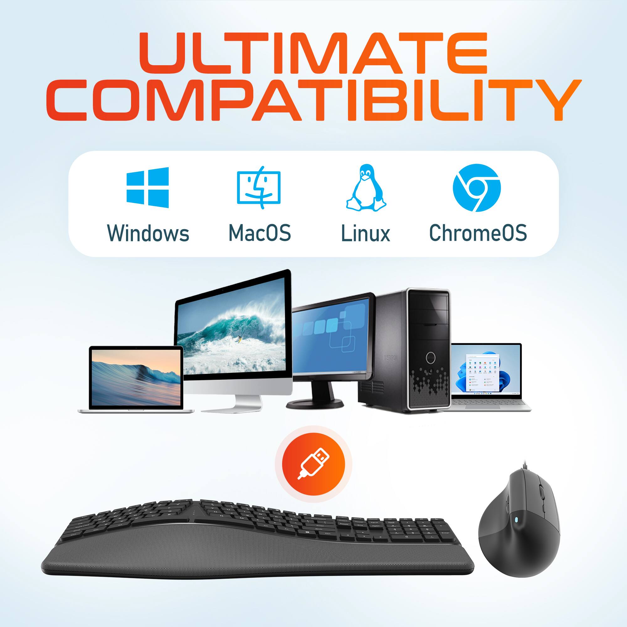 ULTIMATE COMPATIBILITY Windows MacOS Linux ChromeOS