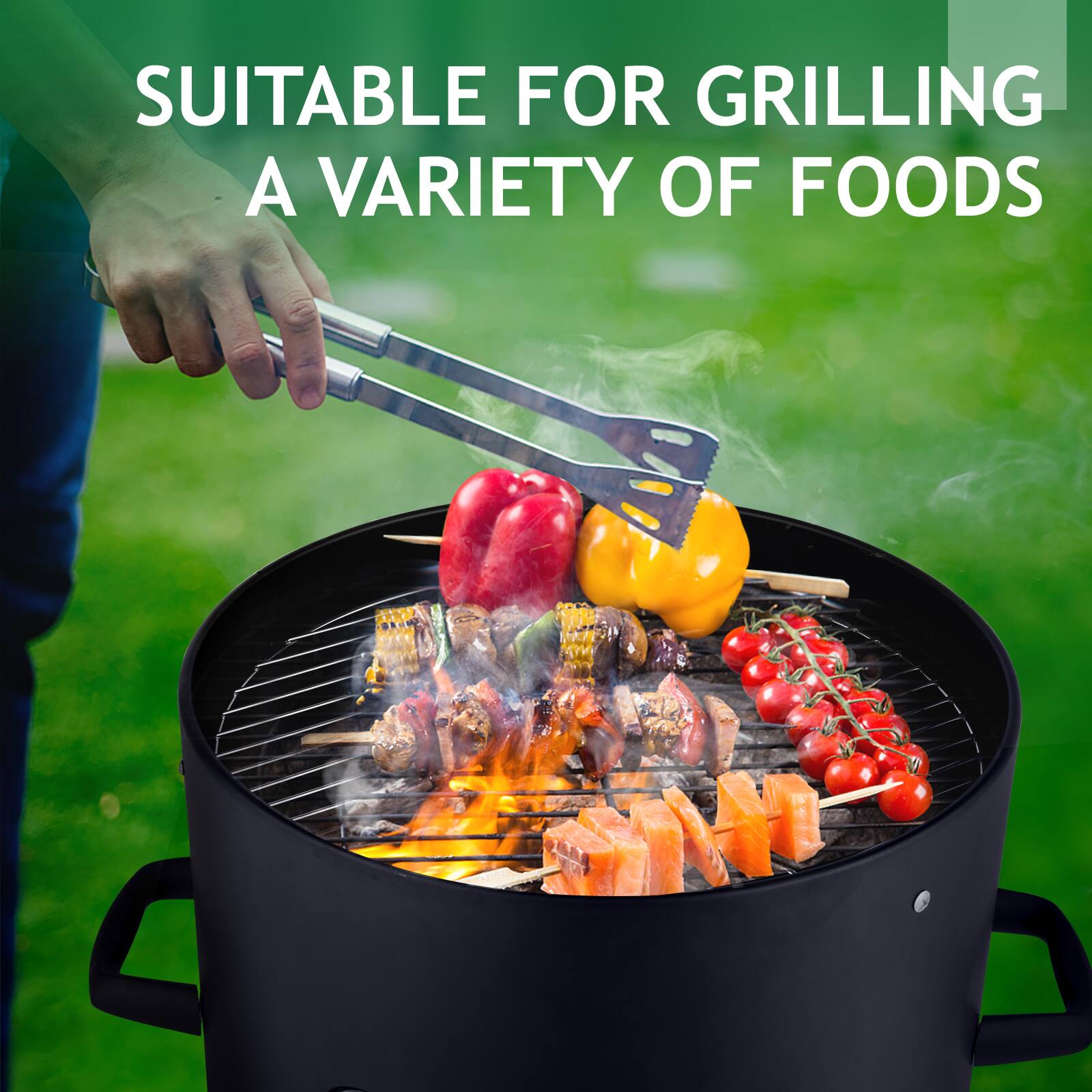 SUITABLE FOR GRILLING A VARIETY OF FOODS