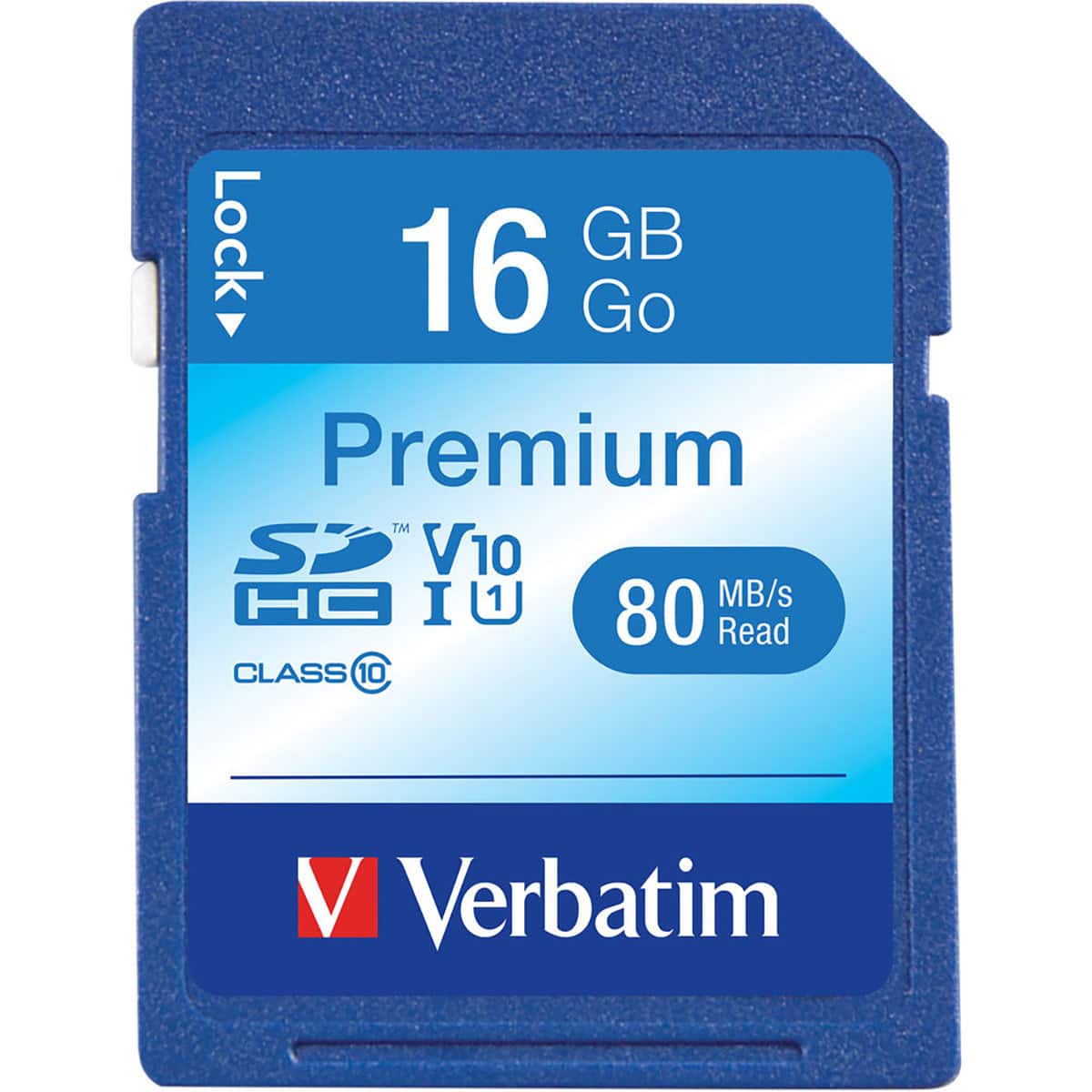 Verbatim - Premium 16GB UHS-I V10 SDHC Memory Card