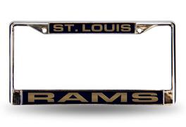 Rico Industries - (see D sku) St Louis Rams Chrome Metal Laser Cut License Plate Frame - Multi