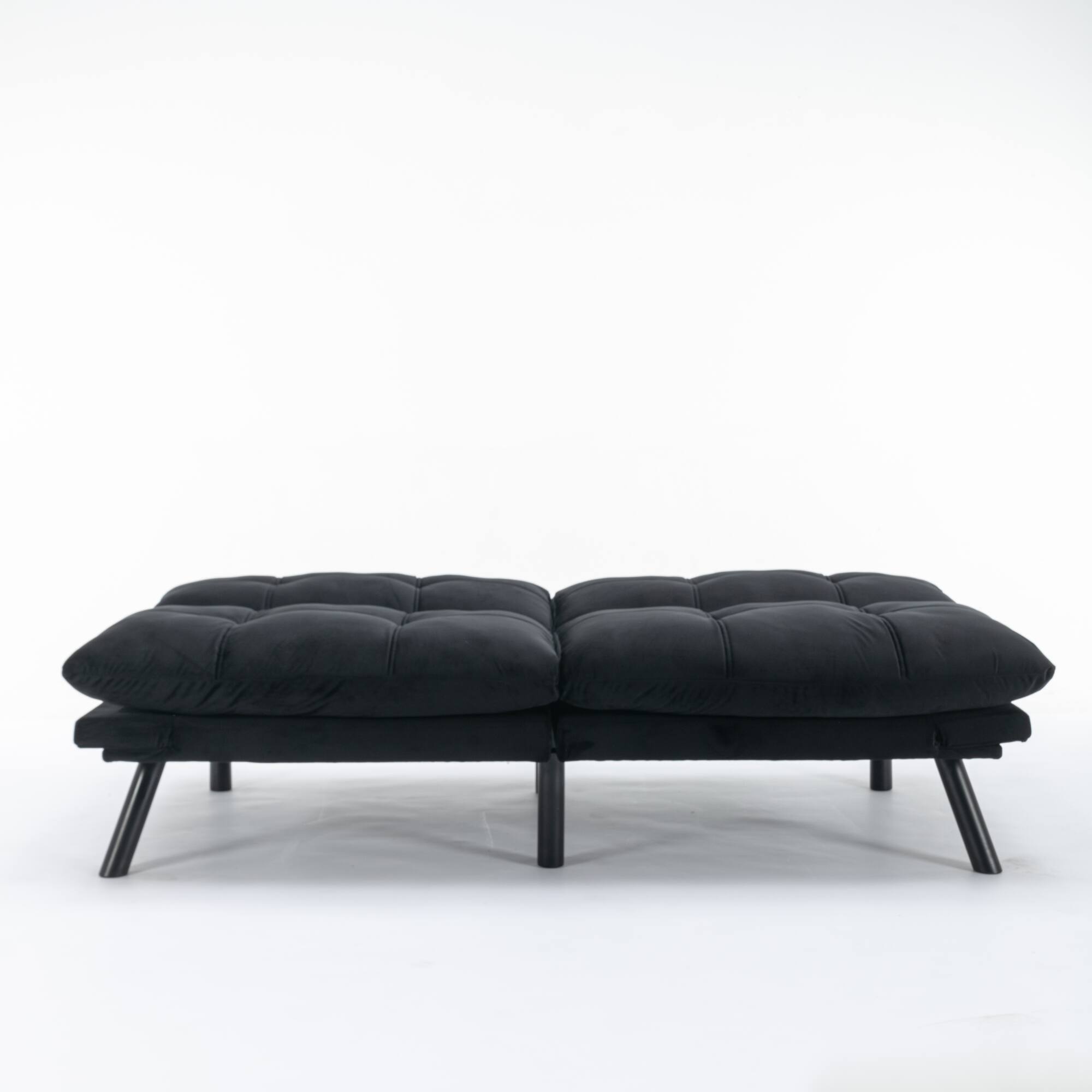 Alt View 8. GOODSILO - Convertible Folding Sofa Bed with Adjustable Armrests and Backrest for Small Spaces - Black.
