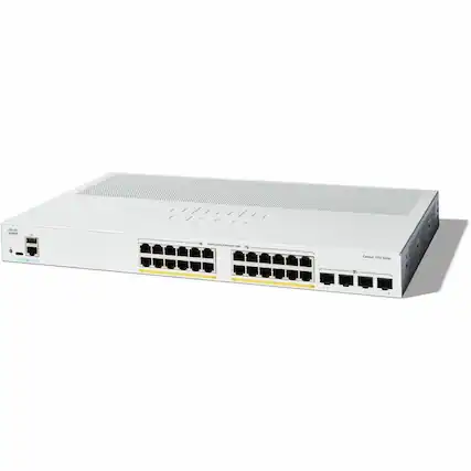 Front. Cisco Consumer Products - Cisco Catalyst C1200-24P-4X Ethernet Switch - 24 Ports - Manageable - 10 Gigabit Ethernet - 10/100/1000Base-T, 10GBase-X - Unknown.