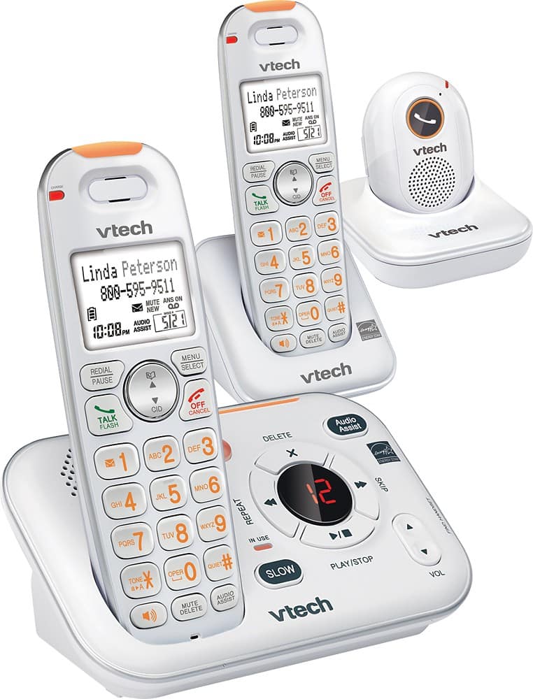 Best Buy VTech CareLine+ DECT 6.0 Expandable Cordless Phone System with Digital Answering