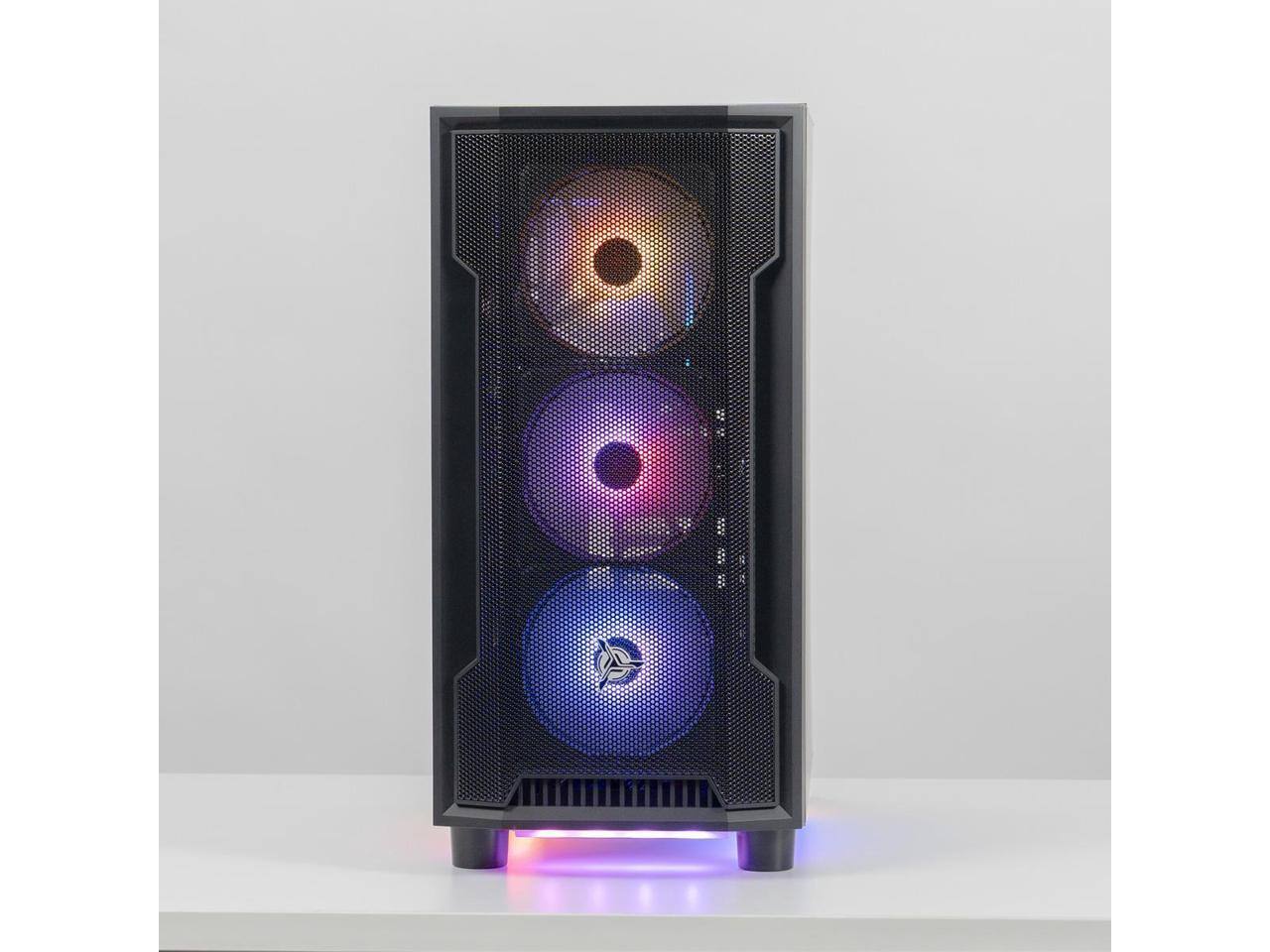 Alt View 5. Skytech Gaming - Skytech Gaming Shadow PC, Ryzen 7 5700, RTX 5050 8GB, 1TB SSD, 16GB RAM, 650W PSU, Wi-Fi, Win 11 - Black.