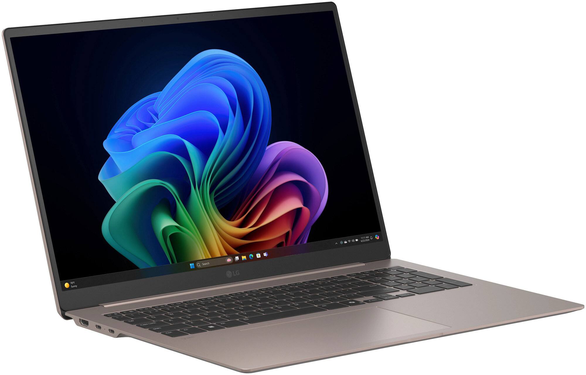 Back. LG - gram Max 17" Touch-Screen Laptop WQXGA Intel Core Ultra 7 Processor 355 with 32GB RAM - 1TB SSD - Matte Bronze.