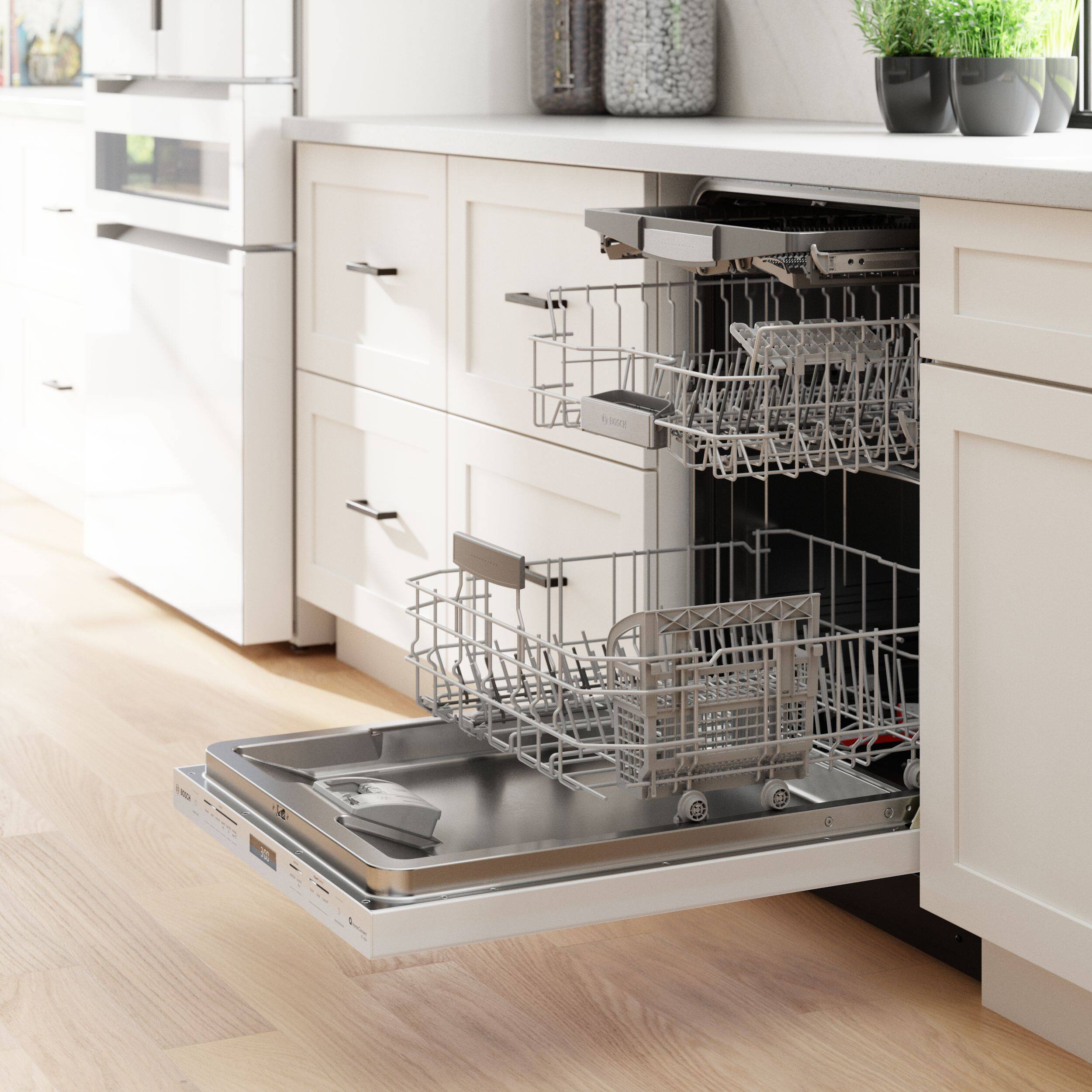 Alt View 13. Bosch - 800 Series 24" Top Control Smart Built-In Stainless Steel Tub Dishwasher with 3rd Rack, 42 dBA - White.