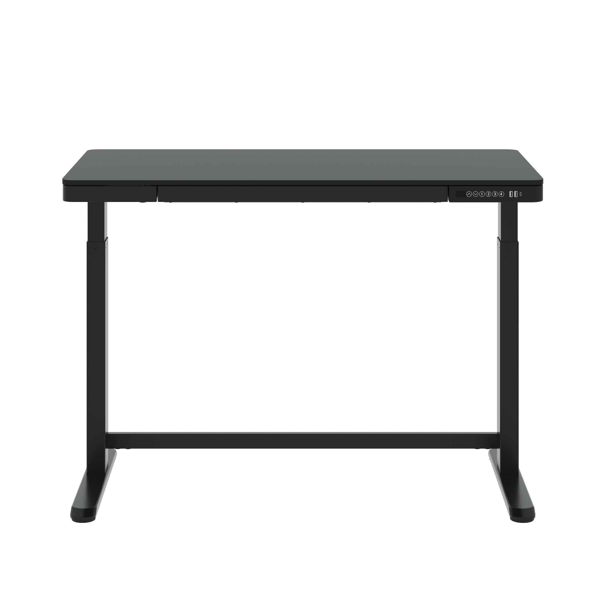 Alt View 5. FlexiSpot - FlexiSpot EW8 Electric 48"W Electric Height-Adjustable Standing Desk, Black - Black.