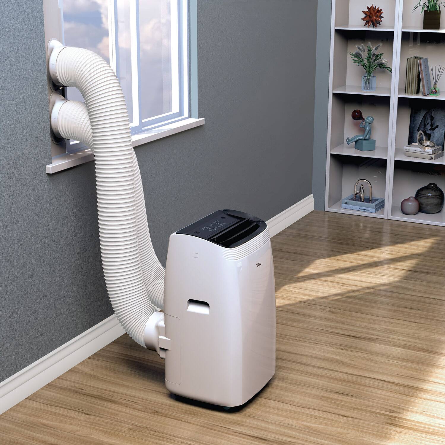 Alt View 16. TCL - TCL Q-Series 450 Sq. Ft. 10,000 BTU Smart Inverter Portable Air Conditioner - White.