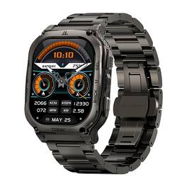 KOSPET - P-MS003-B TANK M3 Special Edition 1.96-In.-AMOLED GPS Smartwatch with Stainless Steel Band (Black) - Black - (2025)