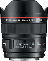 Front. Canon - EF 14mm f/2.8L II USM Wide-Angle Lens - Black.