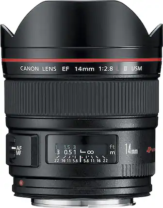 Front. Canon - EF 14mm f/2.8L II USM Wide-Angle Lens - Black.