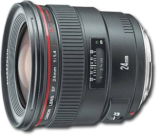 Angle Standard. Canon - 24mm f/1.4L USM Wide-Angle EF Lens for Canon EOS Digital SLR Cameras.