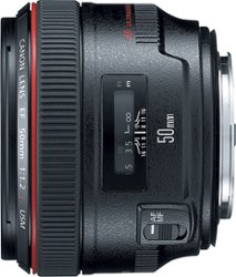 Canon - EF 50mm f/1.2L USM Standard Lens - Black - Front_Zoom