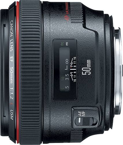 Canon EF 50mm f/1.2L USM Standard Lens Black 1257B002 - Best 