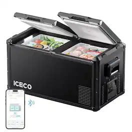 ICECO - VL75 Pro Dual Zone 79QT Portable Cooler - Black