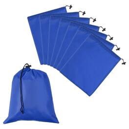 Unique Bargains - Drawstring Bag with Toggle, Stuff Sack Waterproof Travel Storage Cinch Pouch, 10" x 12" & 8pcs - Fits Gym/Travel/Hiking - Sapphire Blue