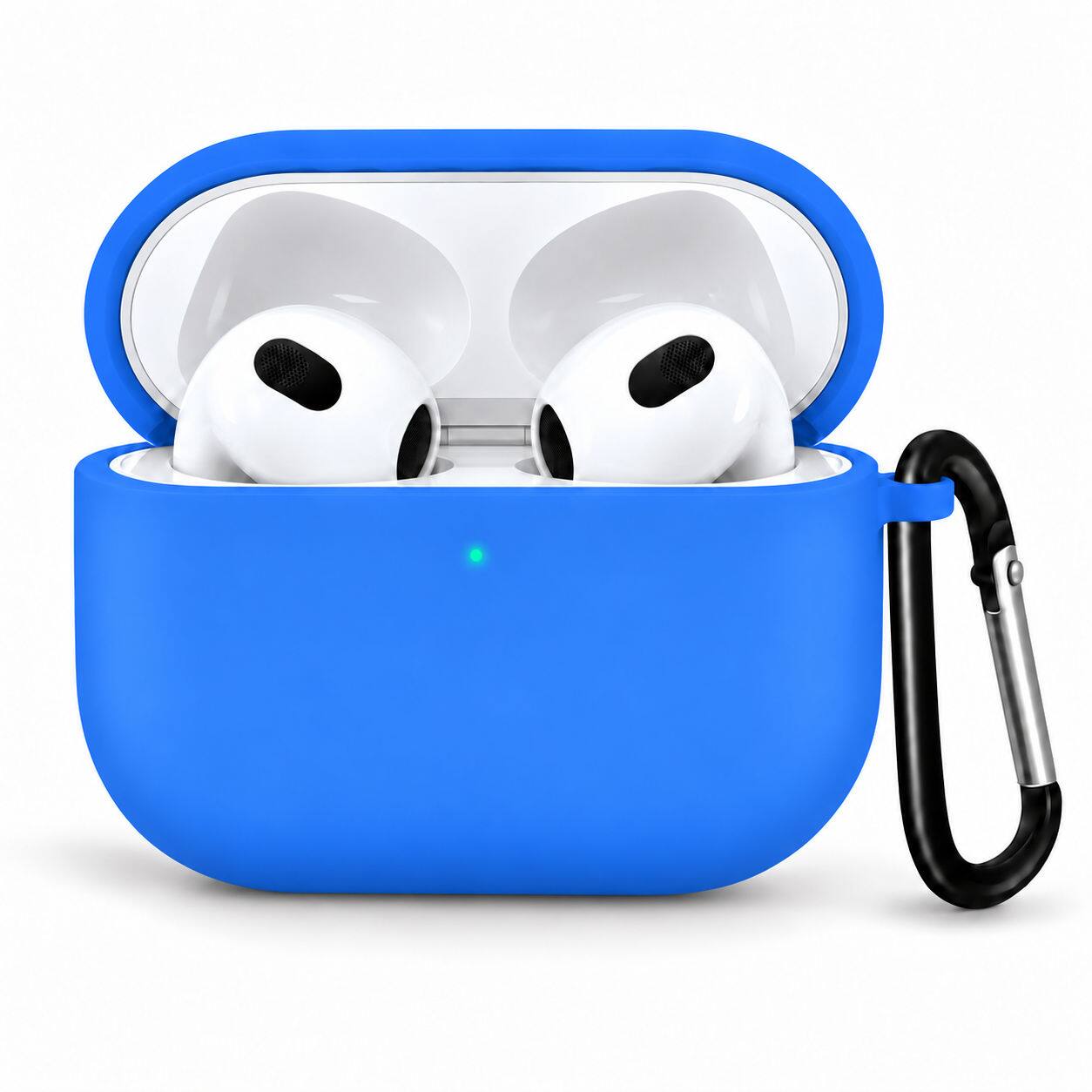 Front. Entronix - Entronix Soft-Touch Liquid Silicone Case for AirPods 3rd Gen - Ultimate Protection and Style - Aqua.