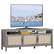 Front. Gymax - Gymax TV Stand Entertainment Media Center for TV's up to 65'' w/ Rattan Doors Grey Oak - Grey Oak.