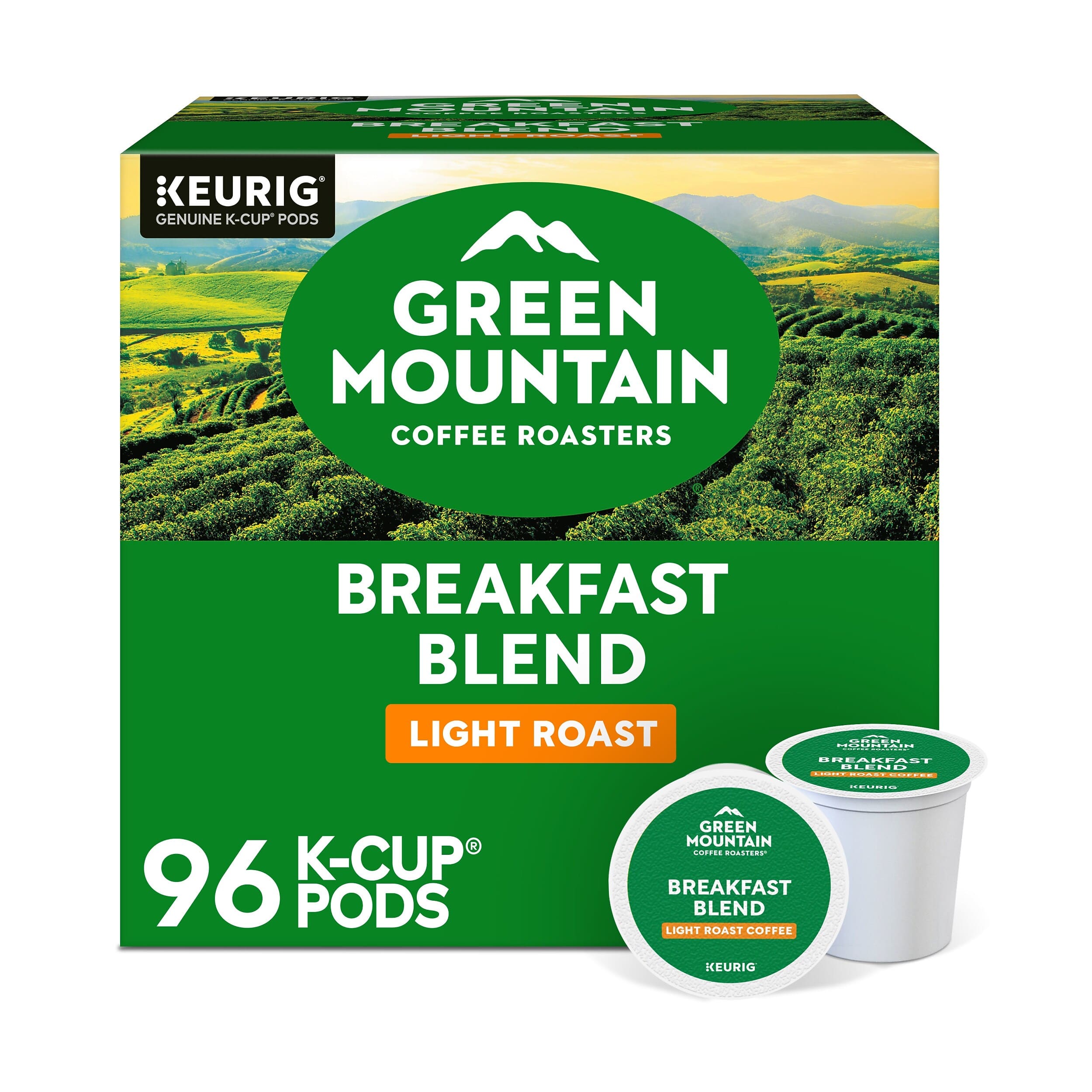 Green Mountain - Breakfast Blend Coffee Keurig® K-Cup® Pods, Light Roast, 96/Carton (6520)