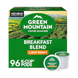 Green Mountain - Breakfast Blend Coffee Keurig® K-Cup® Pods, Light Roast, 96/Carton (6520)