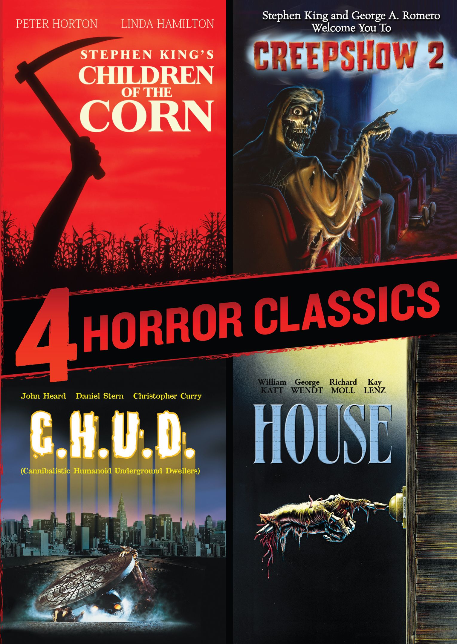 4 Horror Classics: Children of the Corn/Creepshow 2/C.H.U.D./House [2 Discs] [DVD]