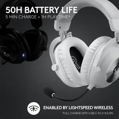 Logitech PRO X 2 LIGHTSPEED Wireless Over the Ear Gaming Headset Logitech PRO X 2 LIGHTSPEED Wireless Over the Ear Gaming Headset