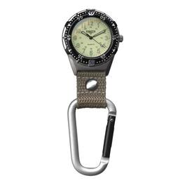 Dakota - Backpacker Clip, Nylon Carabiner Strap, Outdoor Gifts for Men and Women, Clip On Watch - Khaki
